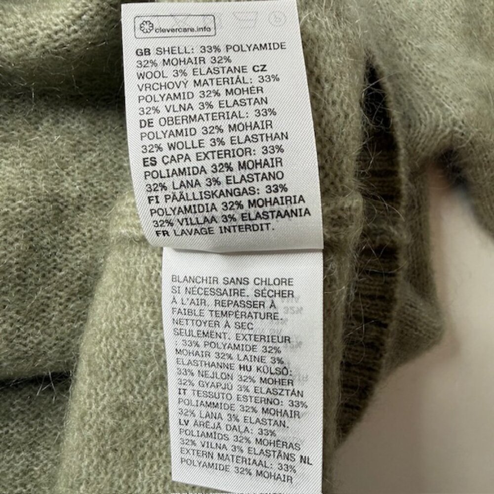 & Other Stories Mohair Wool Blend Sweater Size S Moss Green NWT Reg Retail $139 - Picture 10 of 13